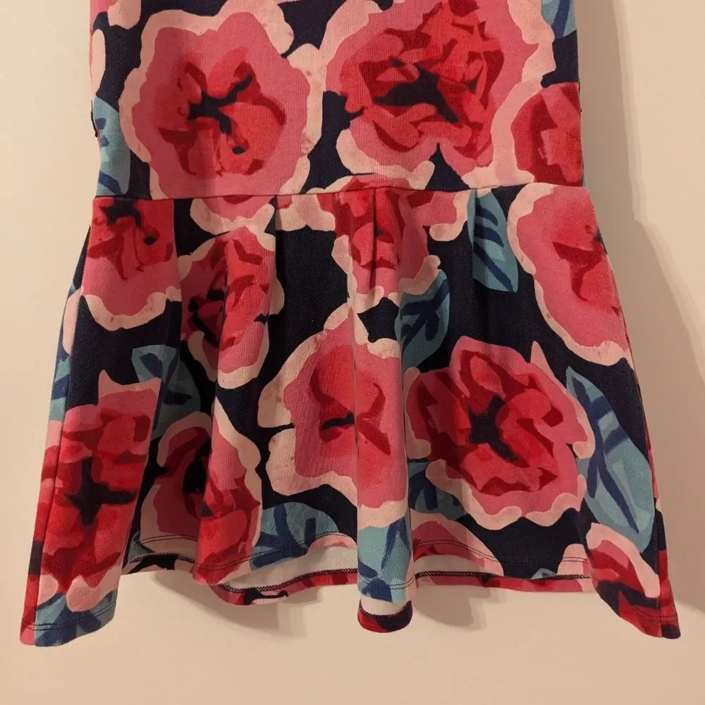 Gymboree Floral Short Sleeve Dress Size Medium 7-8